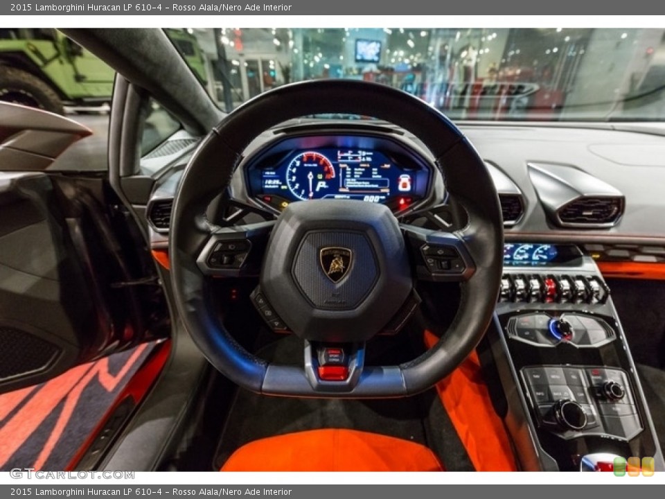 Rosso Alala/Nero Ade Interior Steering Wheel for the 2015 Lamborghini Huracan LP 610-4 #132331073