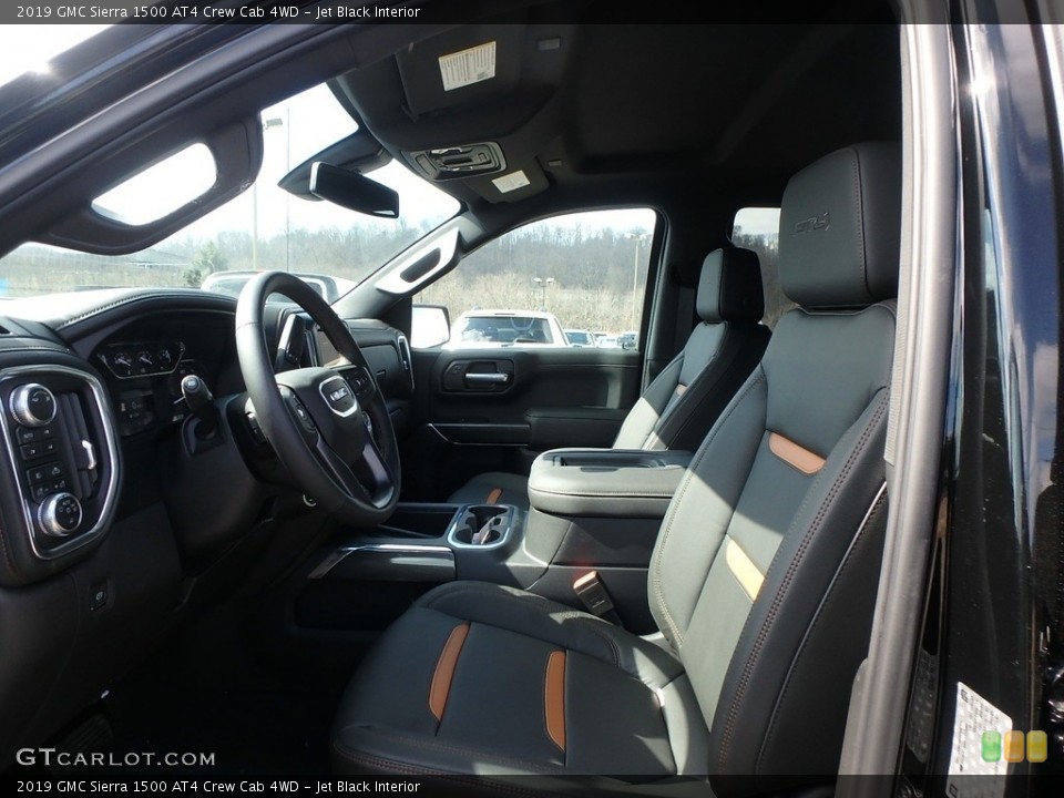 Jet Black Interior Front Seat for the 2019 GMC Sierra 1500 AT4 Crew Cab 4WD #132341531