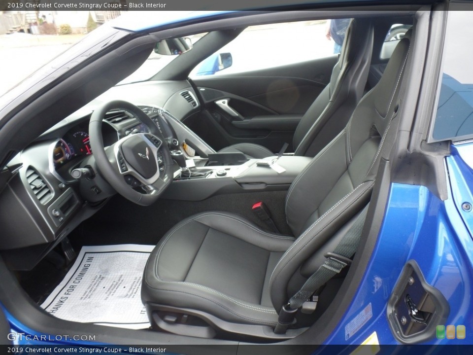 Black Interior Front Seat for the 2019 Chevrolet Corvette Stingray Coupe #132351569