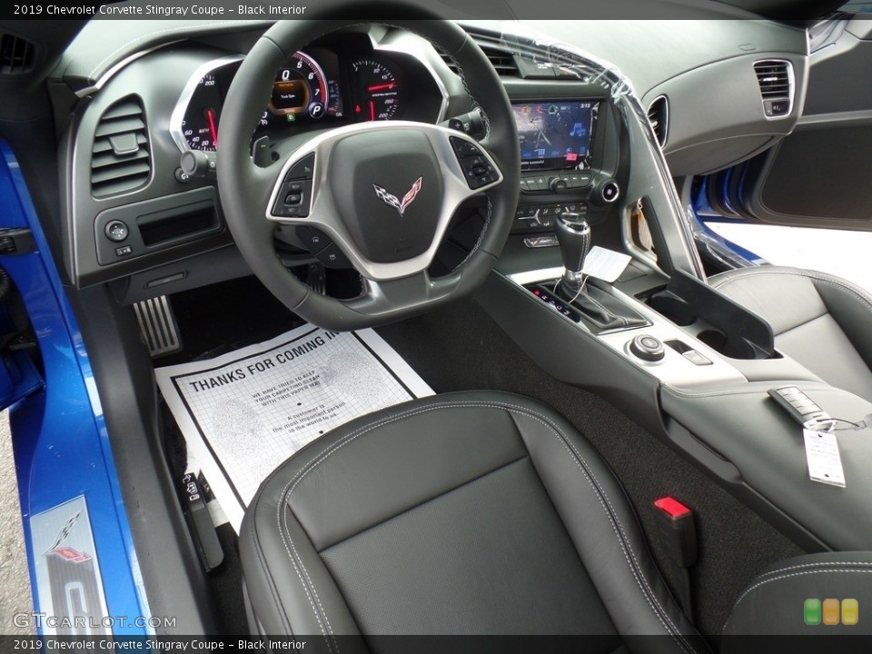 Black Interior Dashboard for the 2019 Chevrolet Corvette Stingray Coupe #132351590