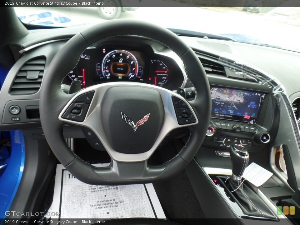 Black Interior Steering Wheel for the 2019 Chevrolet Corvette Stingray Coupe #132351620