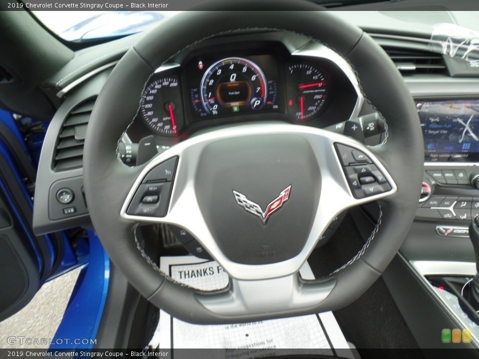 Black Interior Steering Wheel for the 2019 Chevrolet Corvette Stingray Coupe #132351650