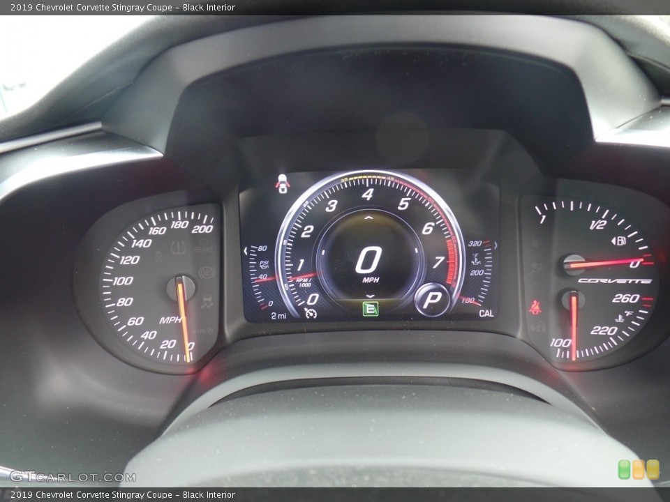 Black Interior Gauges for the 2019 Chevrolet Corvette Stingray Coupe #132351716