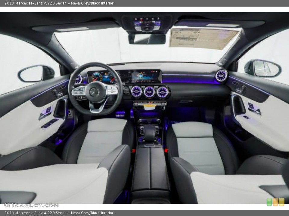 Neva Grey/Black Interior Front Seat for the 2019 Mercedes-Benz A 220 Sedan #132356672