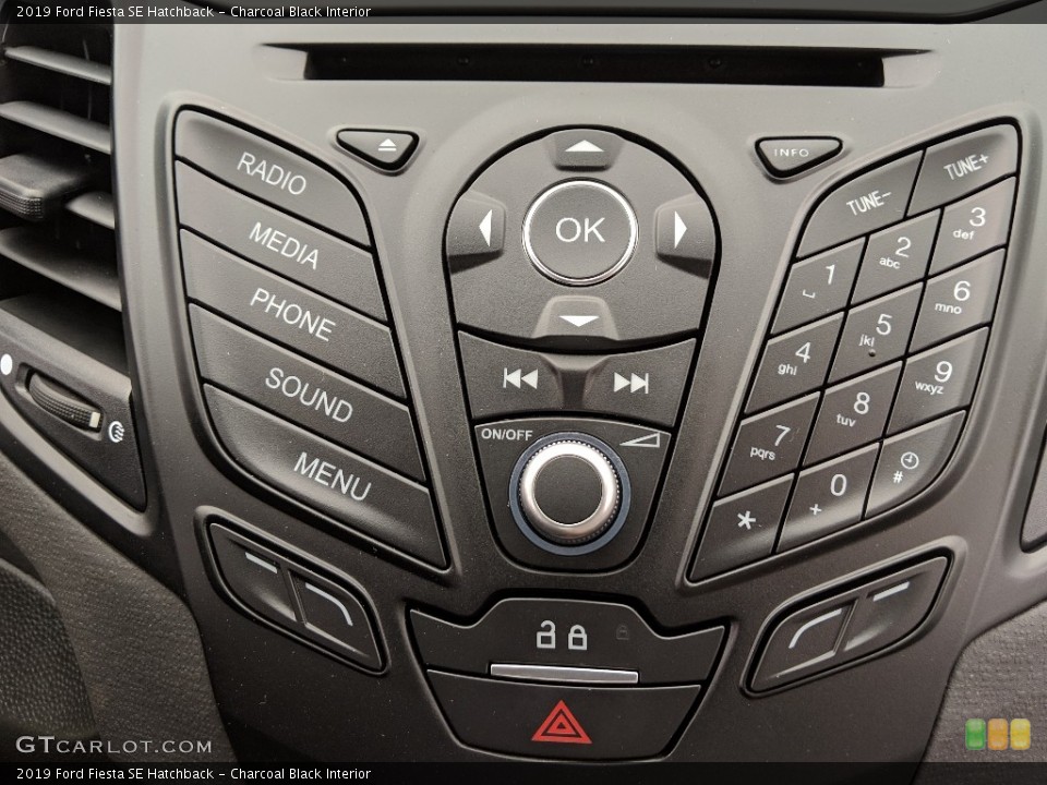 Charcoal Black Interior Controls for the 2019 Ford Fiesta SE Hatchback #132357167