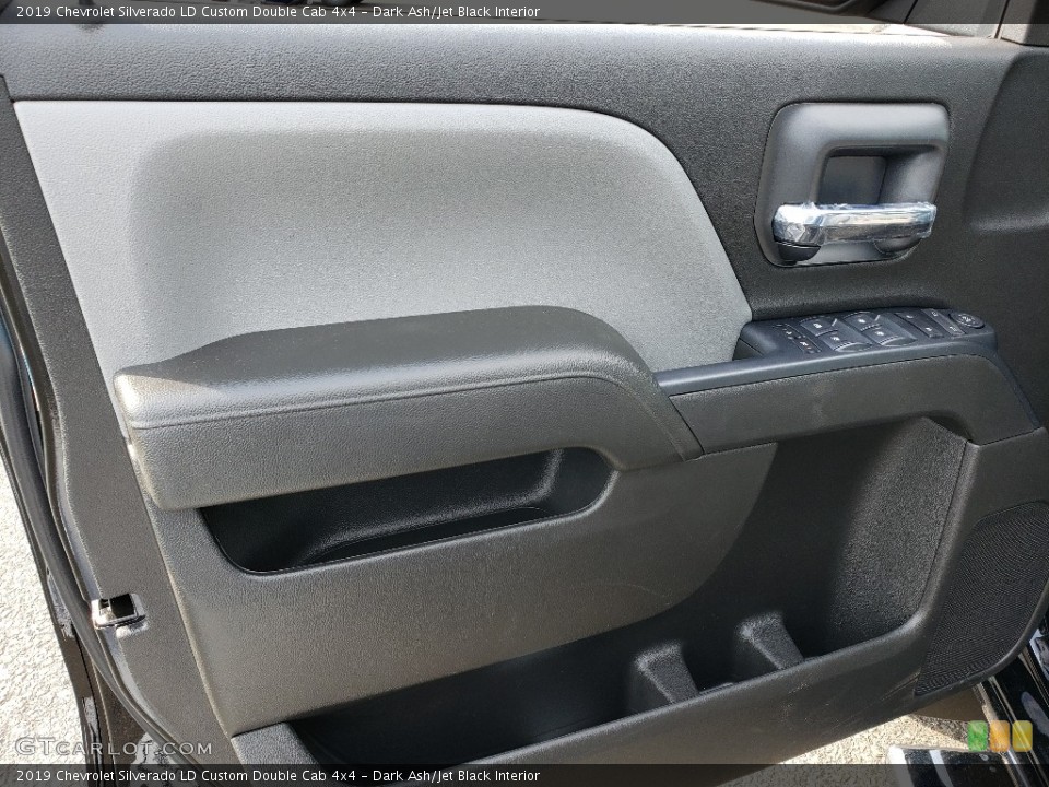 Dark Ash/Jet Black Interior Door Panel for the 2019 Chevrolet Silverado LD Custom Double Cab 4x4 #132367447