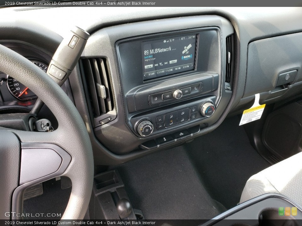Dark Ash/Jet Black Interior Controls for the 2019 Chevrolet Silverado LD Custom Double Cab 4x4 #132367507