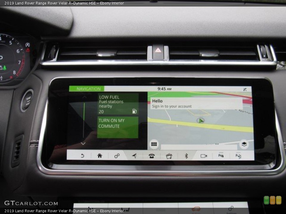 Ebony Interior Navigation for the 2019 Land Rover Range Rover Velar R-Dynamic HSE #132400918