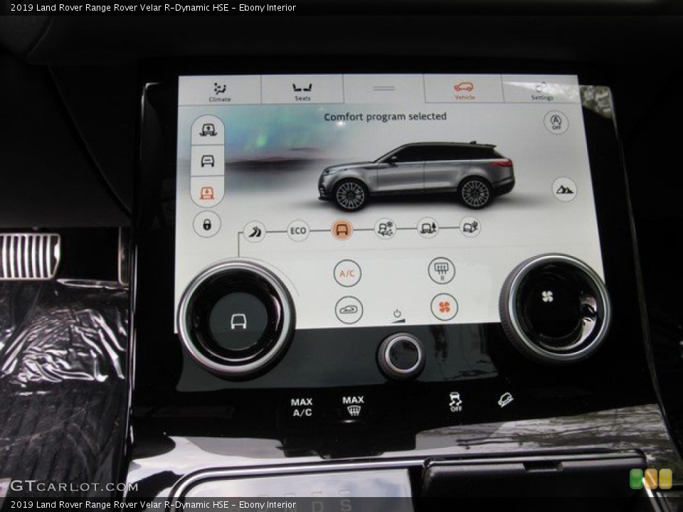 Ebony Interior Controls for the 2019 Land Rover Range Rover Velar R-Dynamic HSE #132400960
