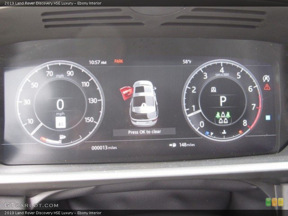 Ebony Interior Gauges for the 2019 Land Rover Discovery HSE Luxury #132431142