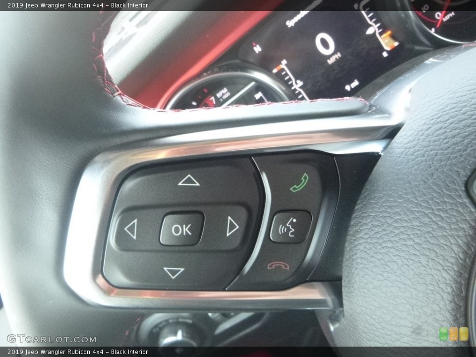 Black Interior Controls for the 2019 Jeep Wrangler Rubicon 4x4 #132434256