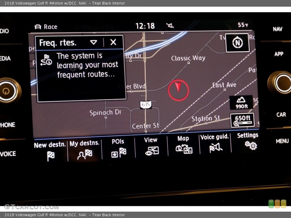 Titan Black Interior Navigation for the 2018 Volkswagen Golf R 4Motion w/DCC. NAV. #132448095