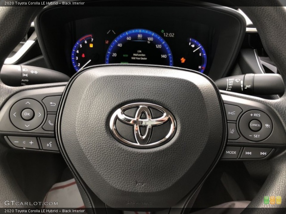 Black Interior Steering Wheel for the 2020 Toyota Corolla LE Hybrid #132457591