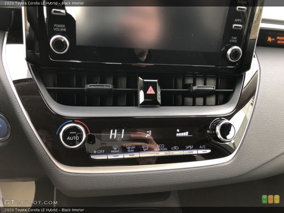 Black Interior Controls for the 2020 Toyota Corolla LE Hybrid #132457615