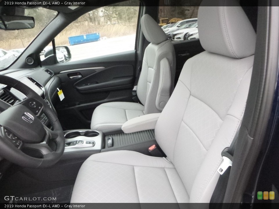 Gray 2019 Honda Passport Interiors