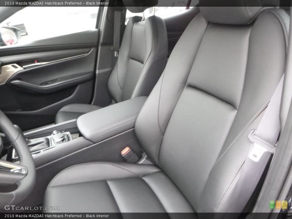 Black Interior Front Seat for the 2019 Mazda MAZDA3 Hatchback Preferred #132482574