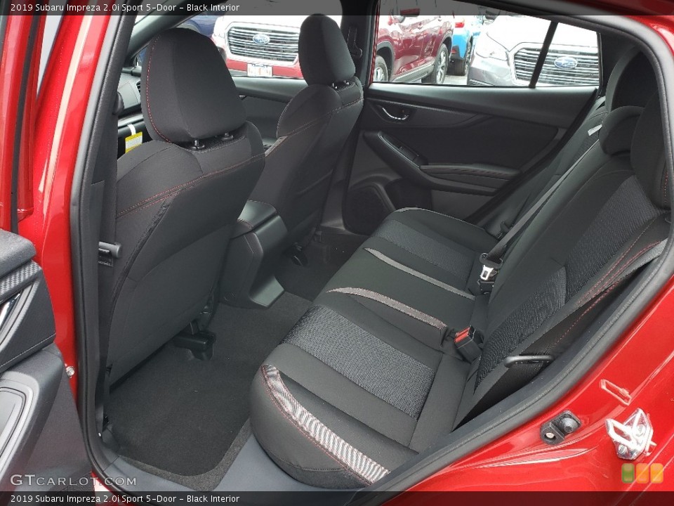 Black Interior Rear Seat for the 2019 Subaru Impreza 2.0i Sport 5-Door #132508284