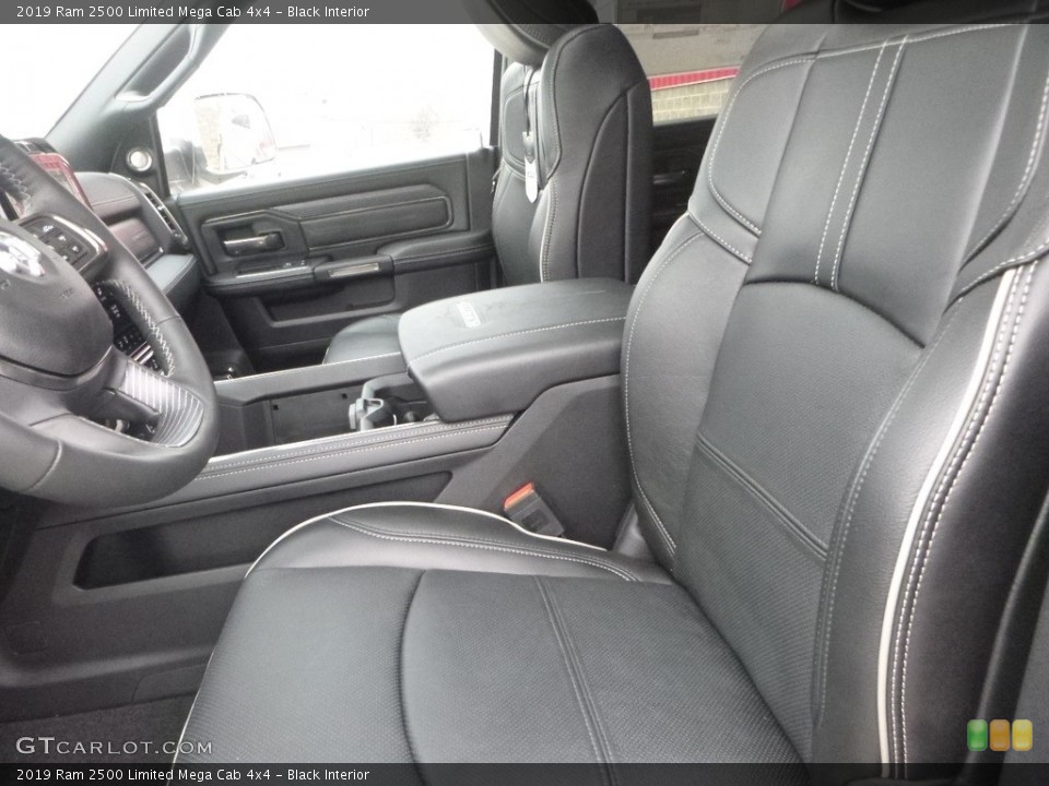 Black Interior Front Seat for the 2019 Ram 2500 Limited Mega Cab 4x4 #132511989