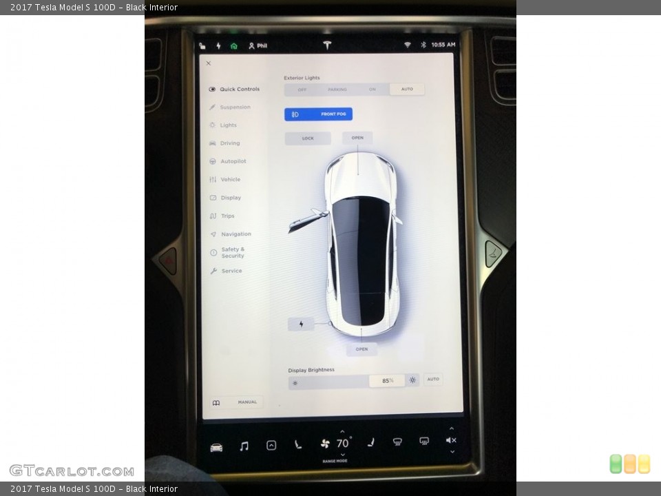 Black Interior Controls for the 2017 Tesla Model S 100D #132516867