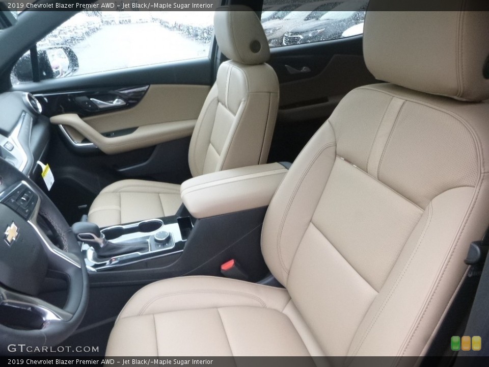 Jet Black/­Maple Sugar Interior Front Seat for the 2019 Chevrolet Blazer Premier AWD #132519208