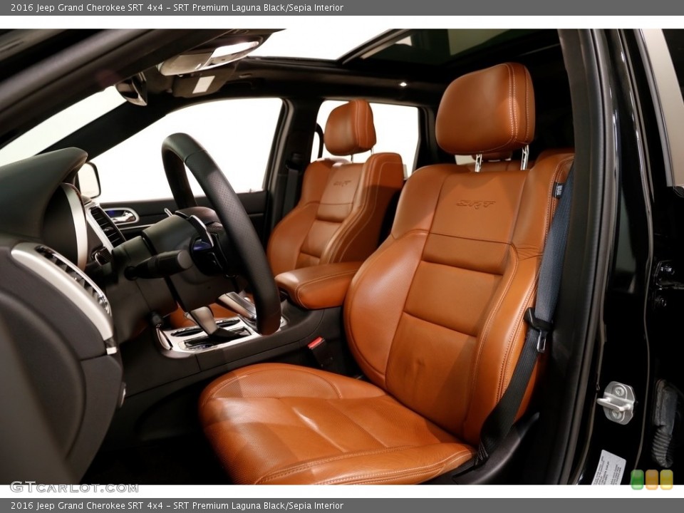 SRT Premium Laguna Black/Sepia Interior Photo for the 2016 Jeep Grand Cherokee SRT 4x4 #132523582