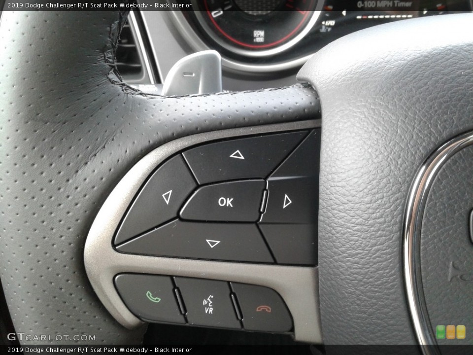Black Interior Steering Wheel for the 2019 Dodge Challenger R/T Scat Pack Widebody #132529980
