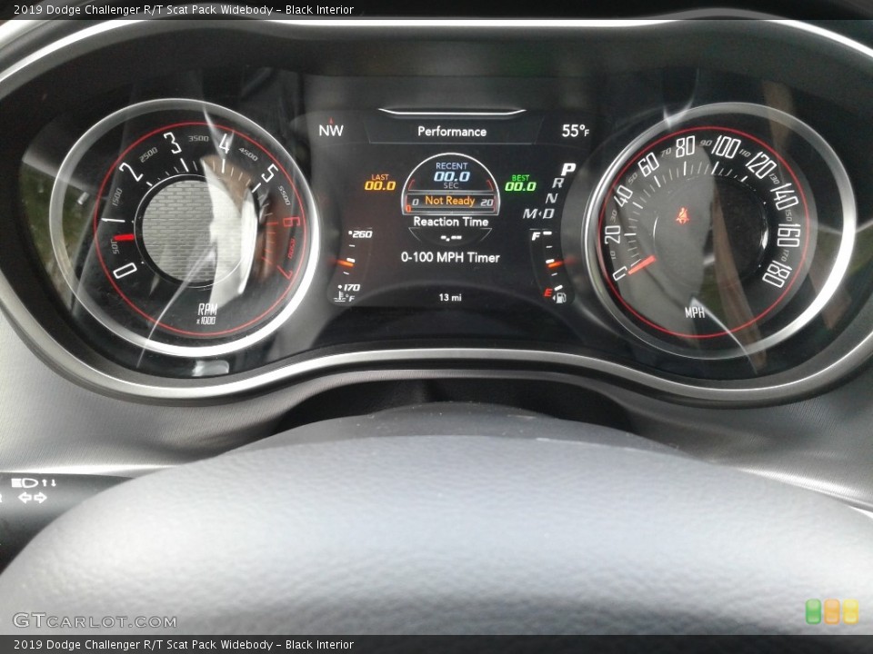 Black Interior Gauges for the 2019 Dodge Challenger R/T Scat Pack Widebody #132530047