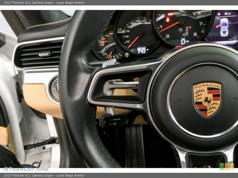 Luxor Beige Interior Steering Wheel for the 2017 Porsche 911 Carrera Coupe #132533617