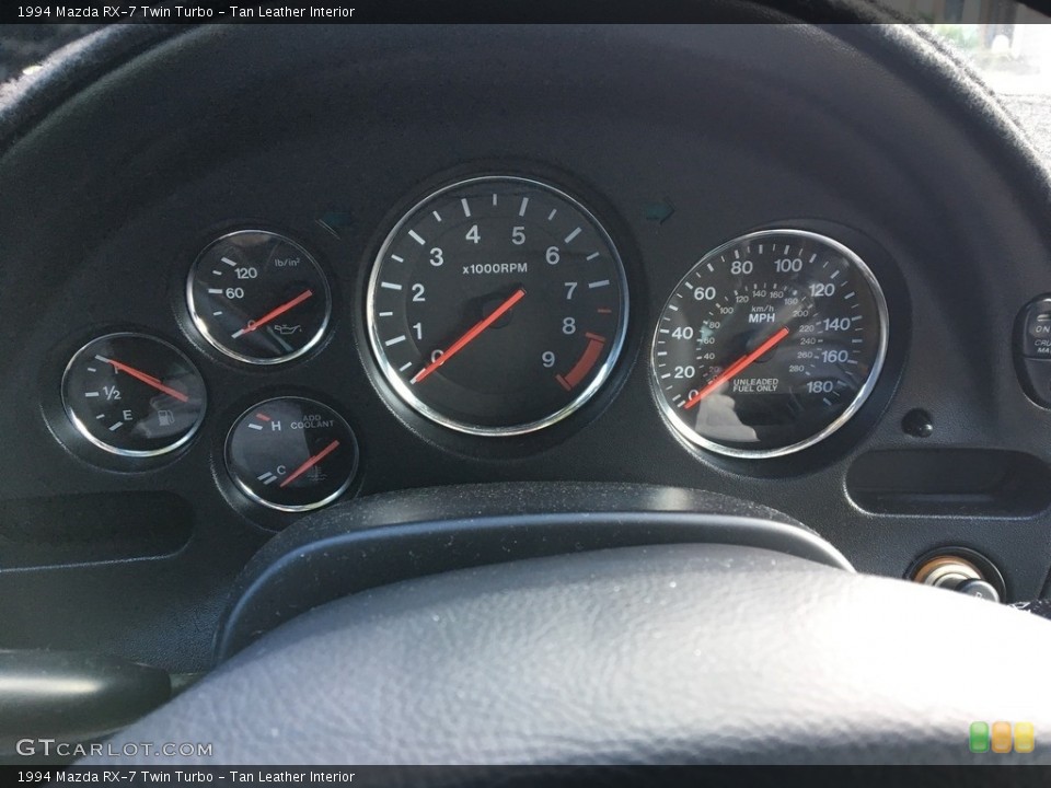 Tan Leather Interior Gauges for the 1994 Mazda RX-7 Twin Turbo #132548655