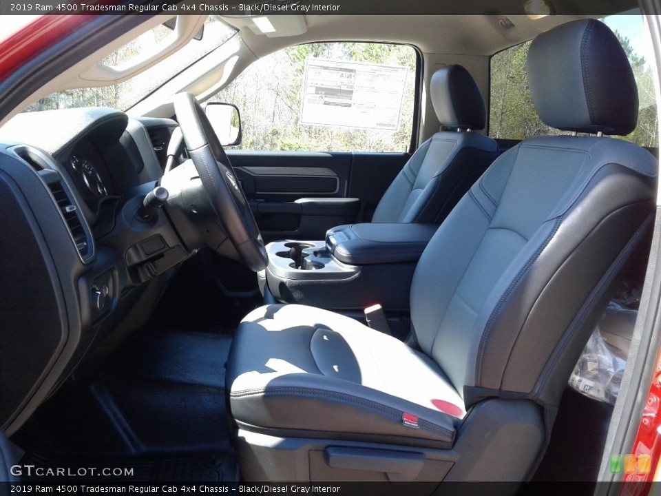 Black/Diesel Gray Interior Front Seat for the 2019 Ram 4500 Tradesman Regular Cab 4x4 Chassis #132567947
