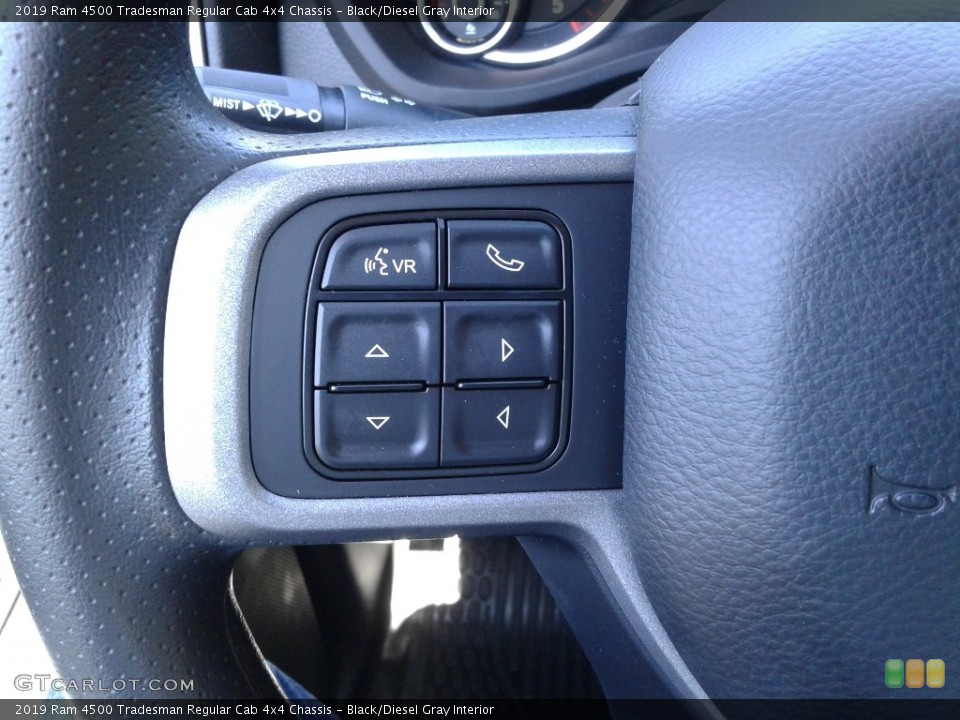 Black/Diesel Gray Interior Steering Wheel for the 2019 Ram 4500 Tradesman Regular Cab 4x4 Chassis #132568034