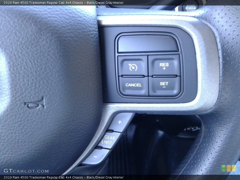 Black/Diesel Gray Interior Steering Wheel for the 2019 Ram 4500 Tradesman Regular Cab 4x4 Chassis #132568040