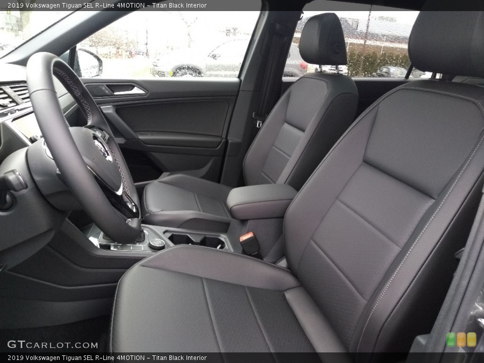 Titan Black Interior Front Seat for the 2019 Volkswagen Tiguan SEL R-Line 4MOTION #132588964