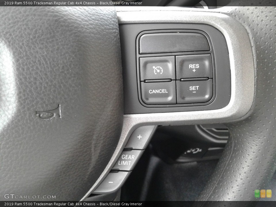 Black/Diesel Gray Interior Steering Wheel for the 2019 Ram 5500 Tradesman Regular Cab 4x4 Chassis #132613829