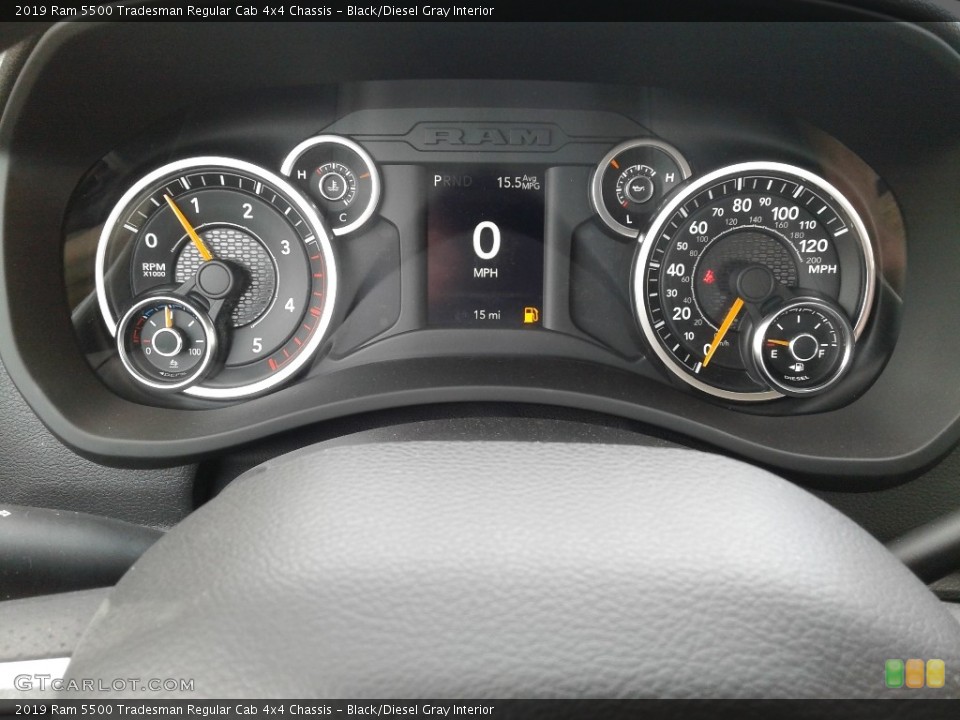 Black/Diesel Gray Interior Gauges for the 2019 Ram 5500 Tradesman Regular Cab 4x4 Chassis #132613853