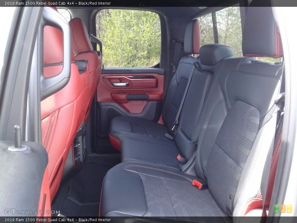 Black/Red Interior Rear Seat for the 2019 Ram 1500 Rebel Quad Cab 4x4 #132617774