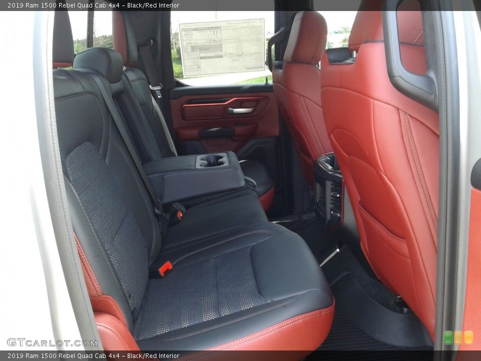 Black/Red Interior Rear Seat for the 2019 Ram 1500 Rebel Quad Cab 4x4 #132617819