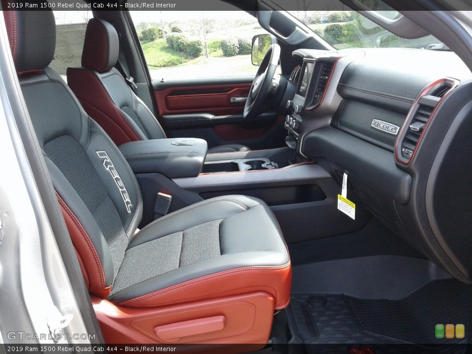 Black/Red Interior Photo for the 2019 Ram 1500 Rebel Quad Cab 4x4 #132617858