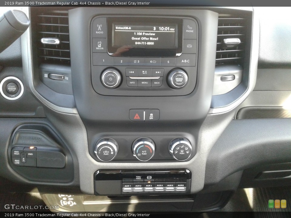 Black/Diesel Gray Interior Controls for the 2019 Ram 3500 Tradesman Regular Cab 4x4 Chassis #132619979
