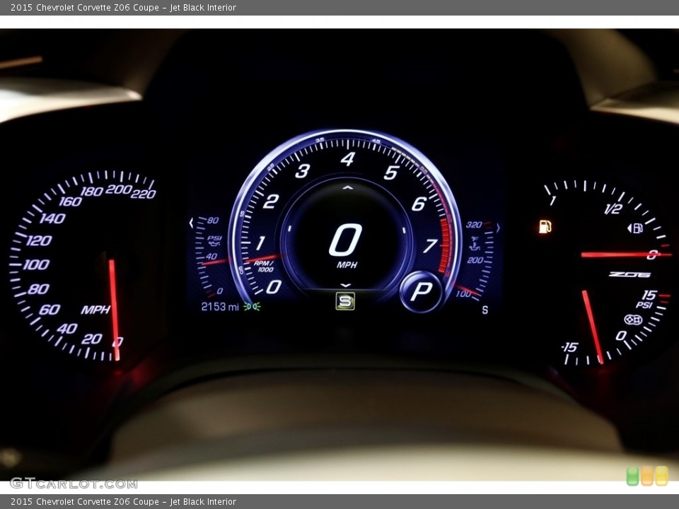 Jet Black Interior Gauges for the 2015 Chevrolet Corvette Z06 Coupe #132622292