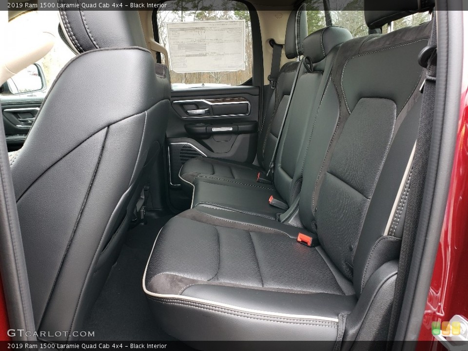 Black Interior Rear Seat for the 2019 Ram 1500 Laramie Quad Cab 4x4 #132626510
