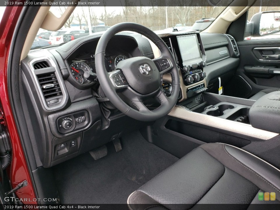 Black Interior Photo for the 2019 Ram 1500 Laramie Quad Cab 4x4 #132626528