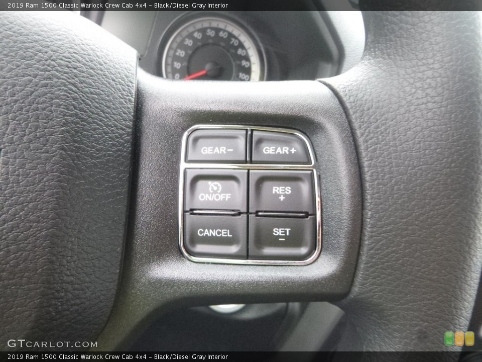 Black/Diesel Gray Interior Steering Wheel for the 2019 Ram 1500 Classic Warlock Crew Cab 4x4 #132632118