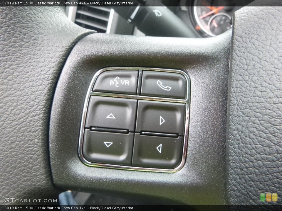Black/Diesel Gray Interior Steering Wheel for the 2019 Ram 1500 Classic Warlock Crew Cab 4x4 #132632124