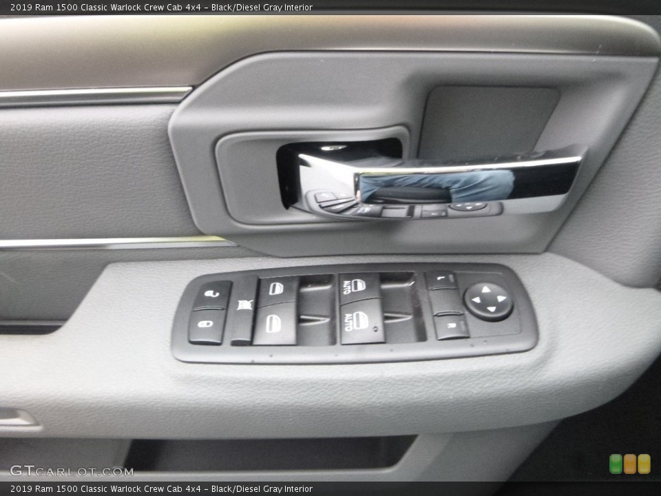 Black/Diesel Gray Interior Controls for the 2019 Ram 1500 Classic Warlock Crew Cab 4x4 #132632139