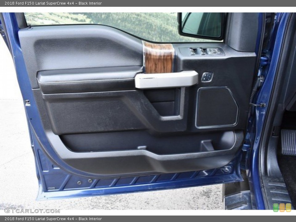 Black Interior Door Panel for the 2018 Ford F150 Lariat SuperCrew 4x4 #132663615