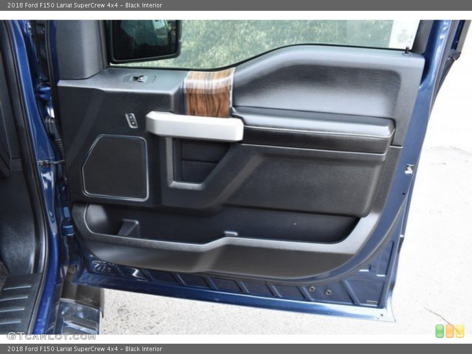 Black Interior Door Panel for the 2018 Ford F150 Lariat SuperCrew 4x4 #132663651