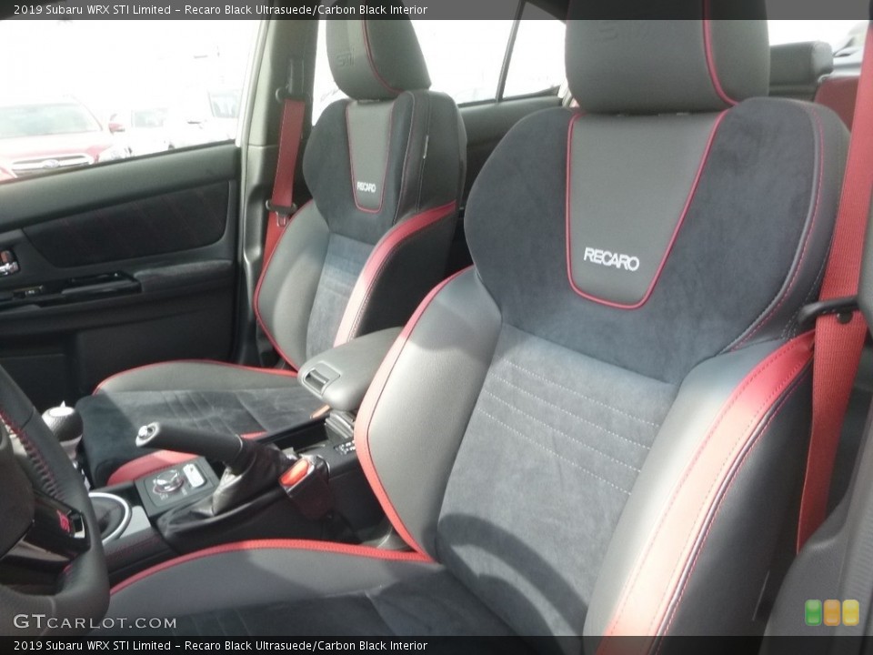 Recaro Black Ultrasuede/Carbon Black Interior Front Seat for the 2019 Subaru WRX STI Limited #132663960