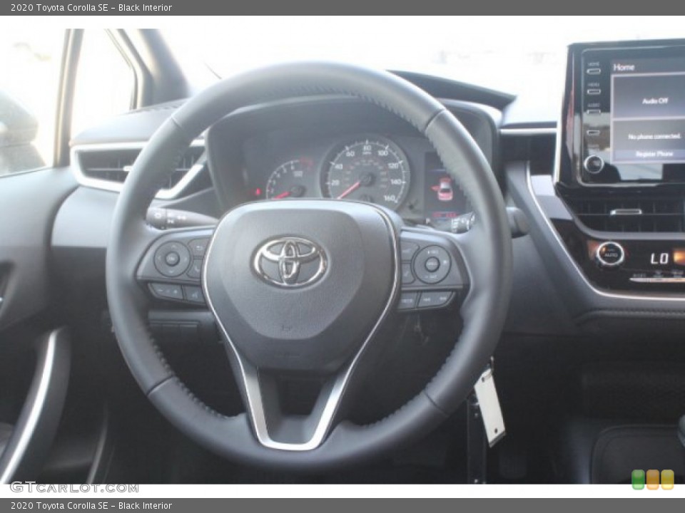 Black Interior Steering Wheel for the 2020 Toyota Corolla SE #132674622