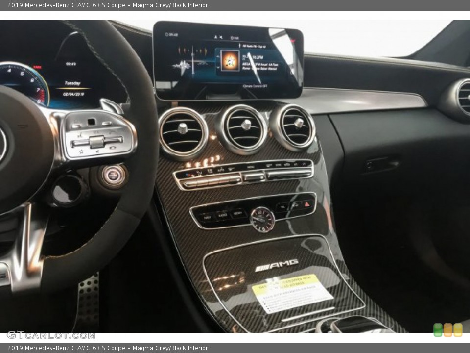 Magma Grey/Black Interior Controls for the 2019 Mercedes-Benz C AMG 63 S Coupe #132677208